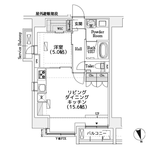 HF上野レジデンスEAST - 間取り図