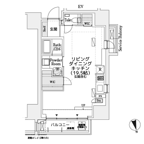 HF上野レジデンスEAST - 間取り図