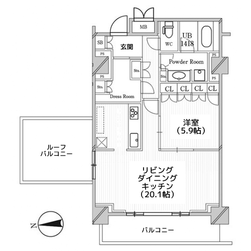 JP noie恵比寿西 - 間取り図