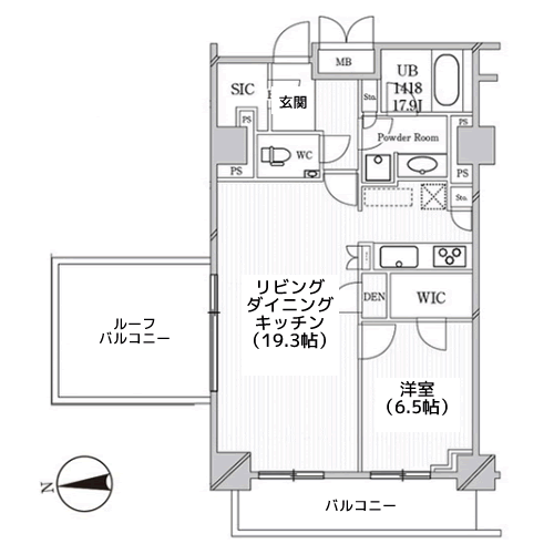 JP noie 恵比寿西 - 間取り図