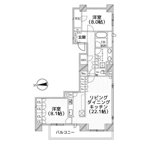 JP noie恵比寿西 - 間取り図