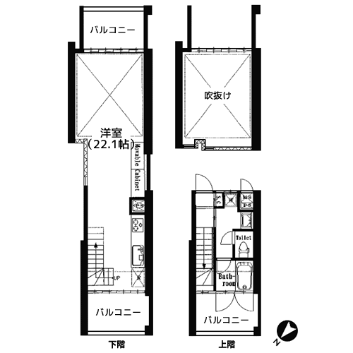 Kamiikedai2155 - 間取り図