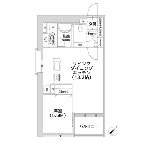 KDX大伝馬レジデンス - 間取り図