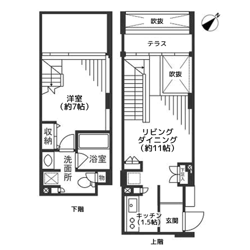 KDXレジデンス自由が丘 - 間取り図