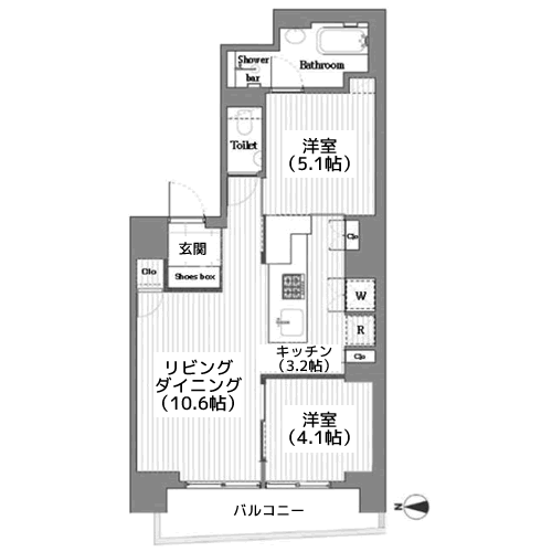 KDXレジデンス南麻布 - 間取り図