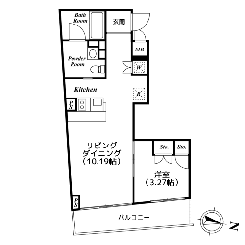 KDXレジデンス下馬 - 間取り図