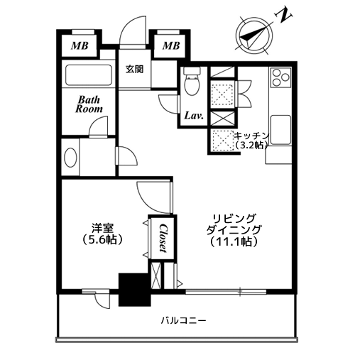 KDXレジデンス白金Ⅰ - 間取り図