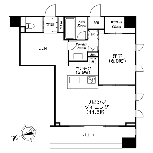 KDXレジデンス戸越 - 間取り図