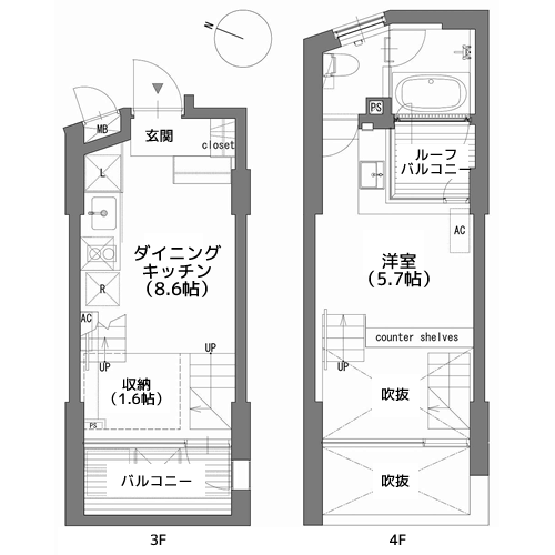 ケヤキアパートメント - 間取り図