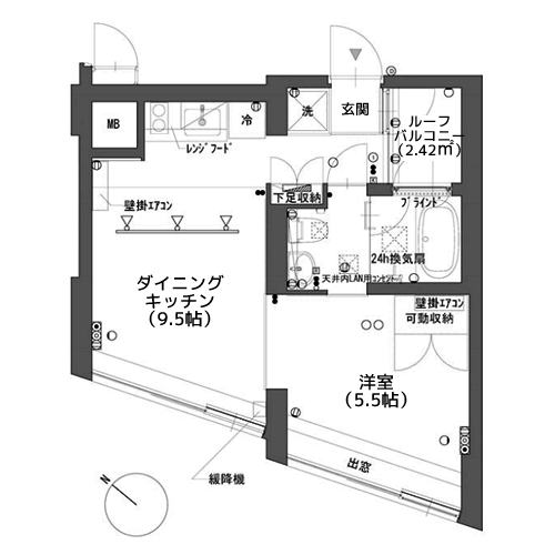 ケヤキアパートメント - 間取り図