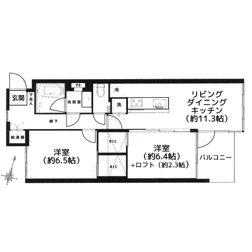 砧くらすたーふらっと - 間取り図