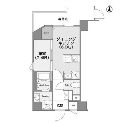 ラティエラ都立大学 - 間取り図