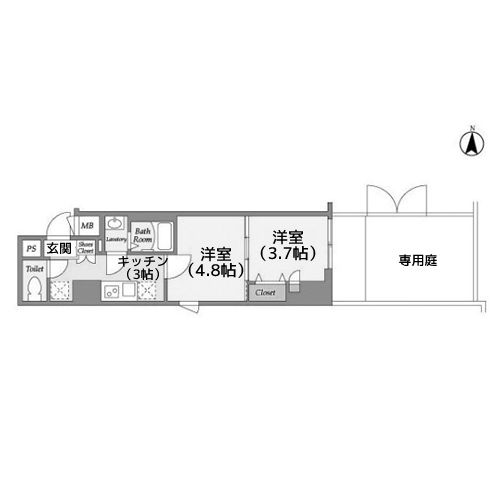 ラティエラ都立大学 - 間取り図