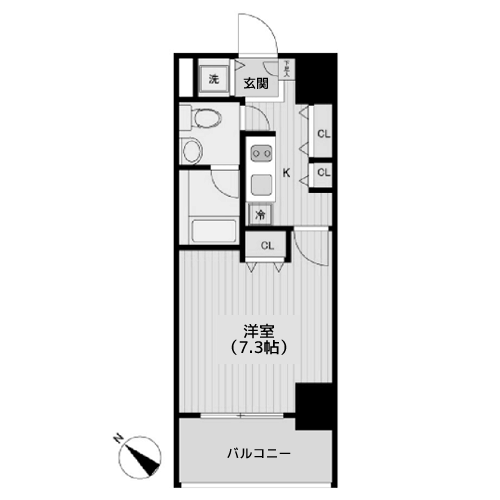 ラクラス月島 - 間取り図