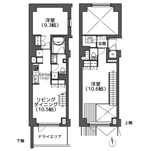 ルフォンプログレ学芸大学 - 間取り図