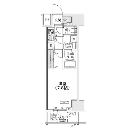 レジディア大手町北 - 間取り図