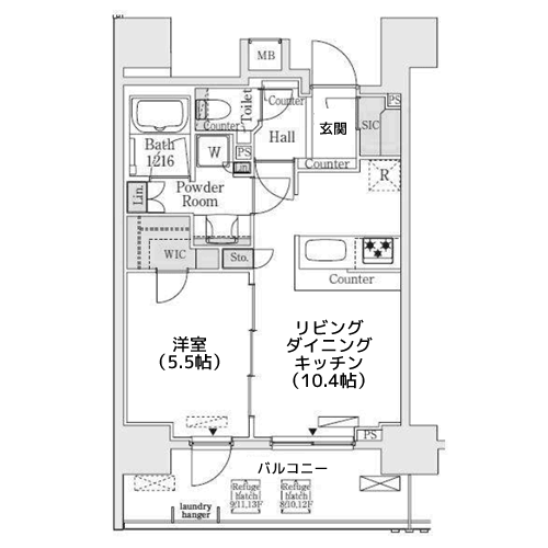 ルフォンプログレ大手町北 - 間取り図