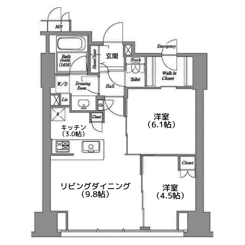 レキシントンスクエア白金高輪 - 間取り図
