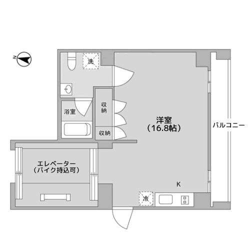 LIFT - 南向き住戸・間取り図
