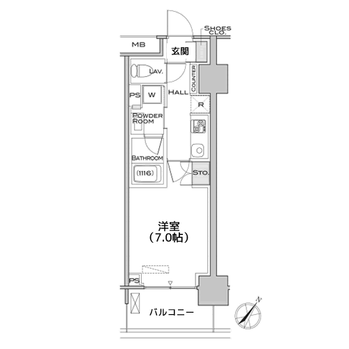 MFPRコート武蔵小山 - 間取り図