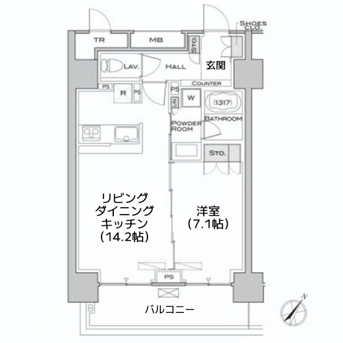 MFPRコート武蔵小山 - 間取り図