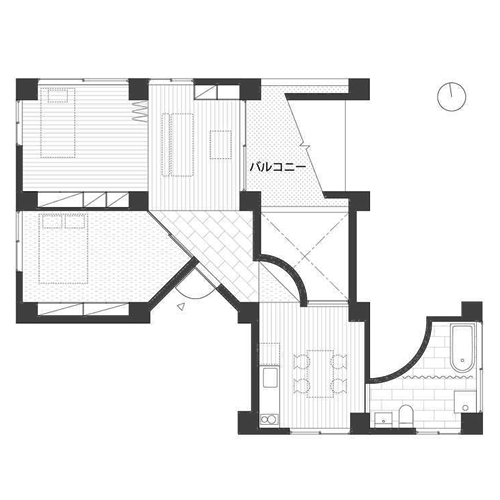 三組坂flat - 間取り図