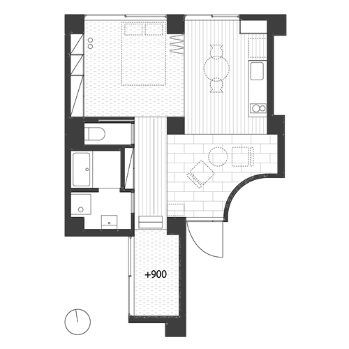 三組坂flat - 間取り図