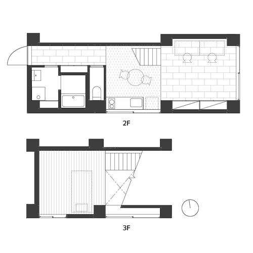 三組坂flat - 間取り図