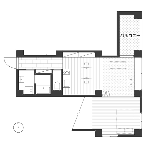 三組坂flat - 間取り図
