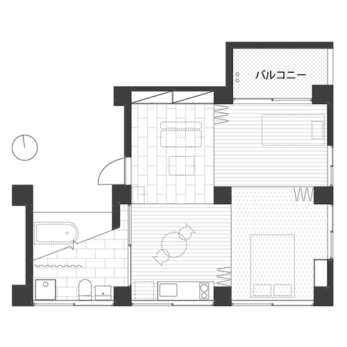 三組坂flat - 間取り図
