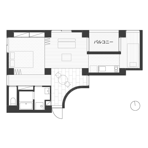 三組坂flat - 間取り図