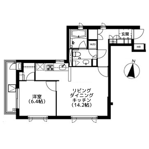 南麻布ウエスト - 間取り図
