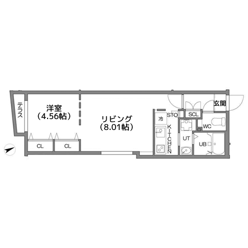 モデュロール祐天寺 - 間取り図