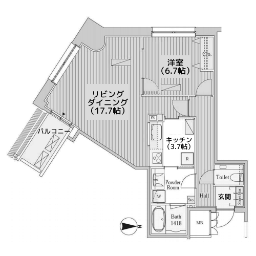 MOMENTO SHIODOME - 間取り図