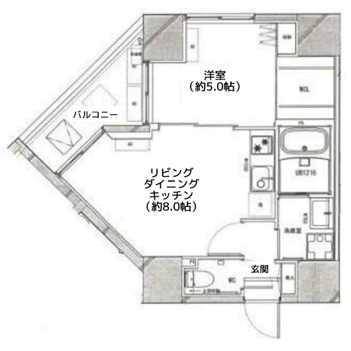 モアリッシェル東新宿 - 間取り図