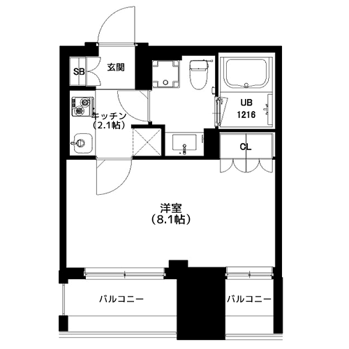 中目黒ウエスト - 間取り図