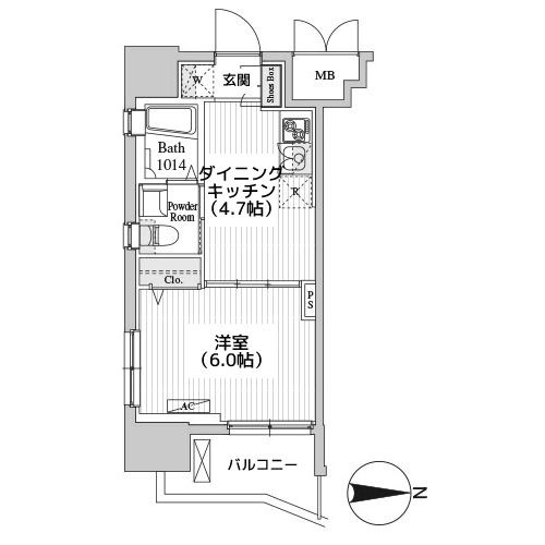 オークスクエア雷門 - 間取り図
