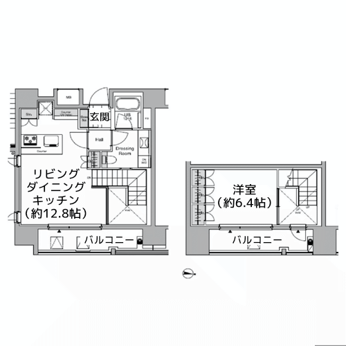 オリーブ麻布十番 - 間取り図