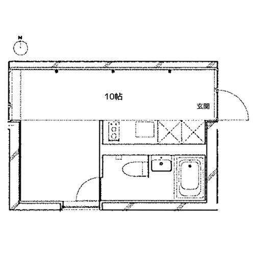 Ookayama Apartment - 間取り図