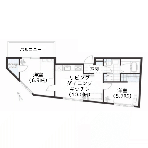 オーキッド尾山台 - 間取り図