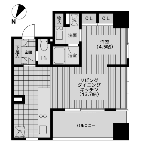 ウィルテラス勝どき - 間取り図