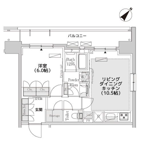 パークアクシス東日本橋ステーションゲート - 間取り図