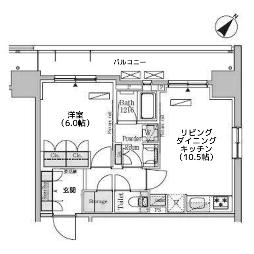 パークアクシス東日本橋ステーションゲート - 間取り図