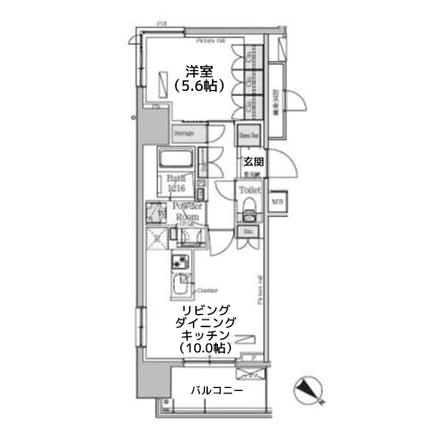 パークアクシス東日本橋ステーションゲート - 間取り図