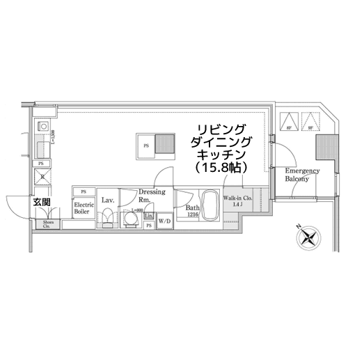 パークアクシス門前仲町FRAME - 間取り図