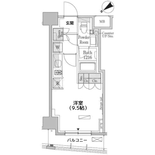 パークアクシス押上・隅田公園 - 間取り図