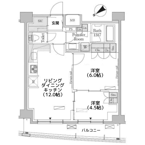 パークアクシス押上・隅田公園 - 間取り図