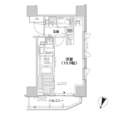 パークアクシス赤坂見附 - 間取り図