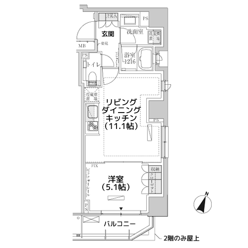 パークアクシス赤坂見附 - 間取り図