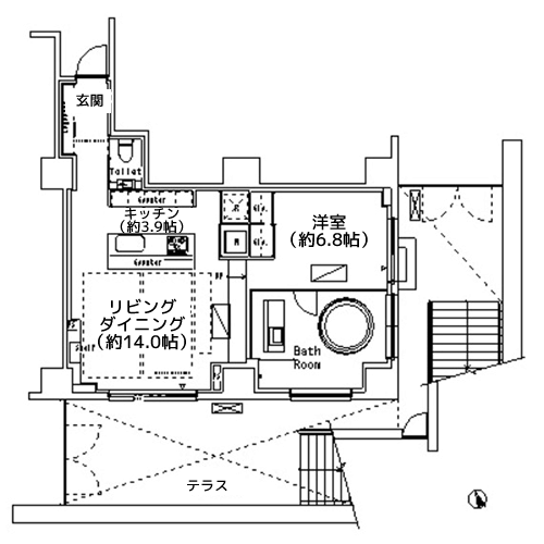 パークアクシス代官山 - 間取り図
